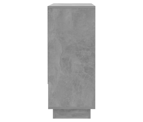 Aparador de madera contrachapada gris hormigón 97x31x75 cm