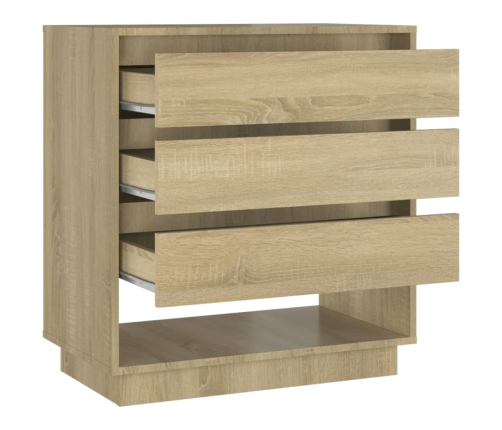 Aparador de madera contrachapada roble Sonoma 70x41x75 cm