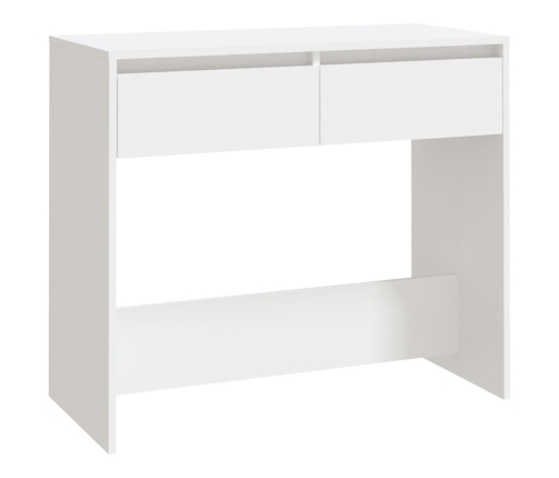 Mesa consola de madera contrachapada blanco 89x41x76,5 cm