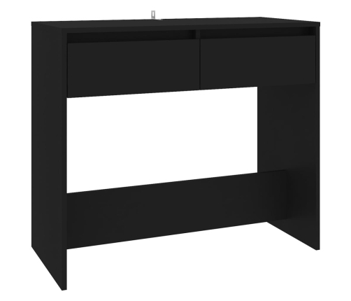 Mesa consola de madera contrachapada negro 89x41x76,5 cm