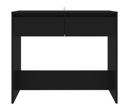 Mesa consola de madera contrachapada negro 89x41x76,5 cm