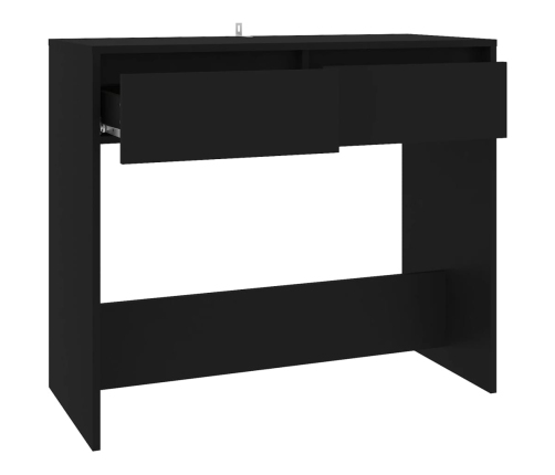 Mesa consola de madera contrachapada negro 89x41x76,5 cm