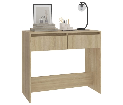 vidaXL Mesa consola de madera contrachapada roble Sonoma 89x41x76,5 cm