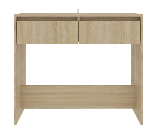 vidaXL Mesa consola de madera contrachapada roble Sonoma 89x41x76,5 cm