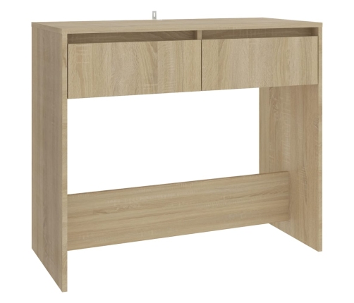 vidaXL Mesa consola de madera contrachapada roble Sonoma 89x41x76,5 cm