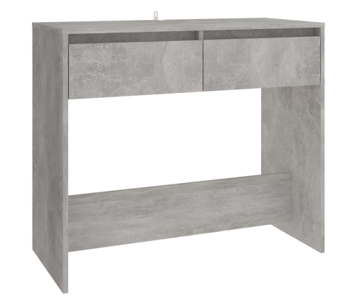 Mesa consola madera contrachapada gris hormigón 89x41x76,5 cm