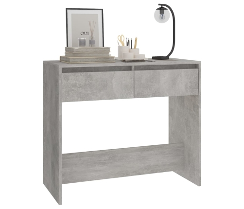 Mesa consola madera contrachapada gris hormigón 89x41x76,5 cm