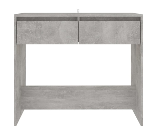 Mesa consola madera contrachapada gris hormigón 89x41x76,5 cm