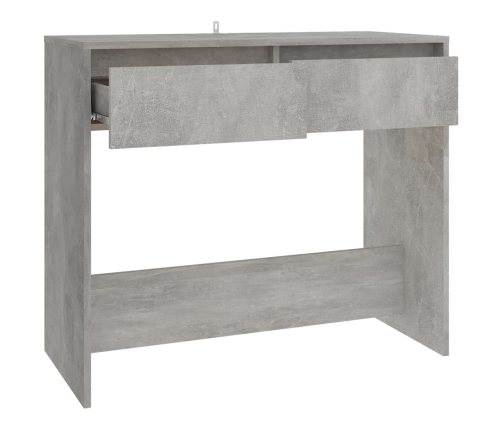 Mesa consola madera contrachapada gris hormigón 89x41x76,5 cm