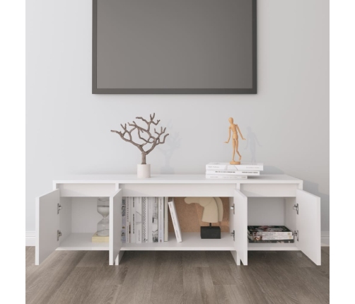 Mueble para TV madera contrachapada blanco 120x30x40,5 cm