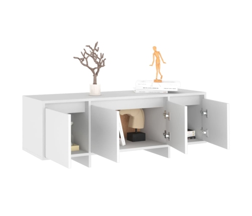 Mueble para TV madera contrachapada blanco 120x30x40,5 cm