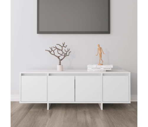 Mueble para TV madera contrachapada blanco 120x30x40,5 cm