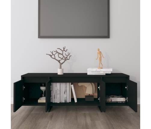 Mueble para TV madera contrachapada negro 120x30x40,5 cm