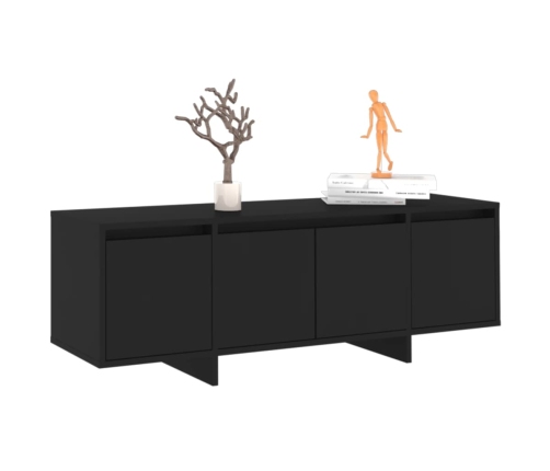 Mueble para TV madera contrachapada negro 120x30x40,5 cm