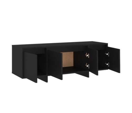 Mueble para TV madera contrachapada negro 120x30x40,5 cm