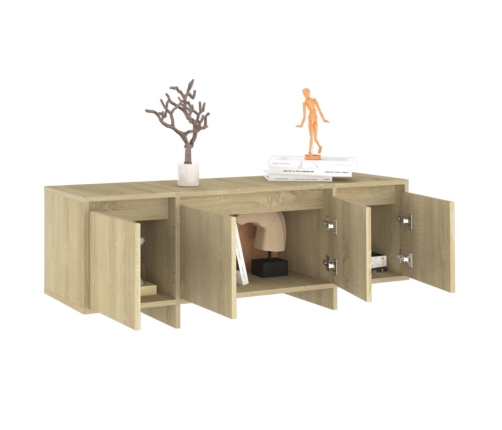 Mueble para TV madera contrachapada roble Sonoma 120x30x40,5 cm