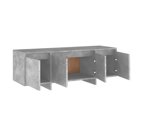 Mueble de TV madera contrachapada gris hormigón 120x30x40,5 cm