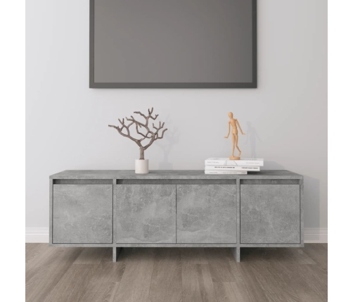 Mueble de TV madera contrachapada gris hormigón 120x30x40,5 cm