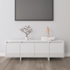 vidaXL Mueble de TV madera contrachapada blanco brillo 120x30x40,5 cm