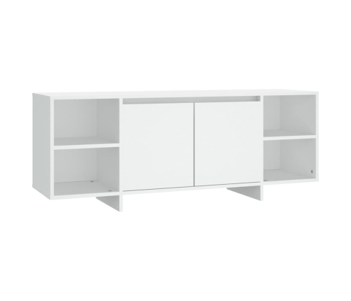 Mueble para TV madera contrachapada blanco 130x35x50 cm