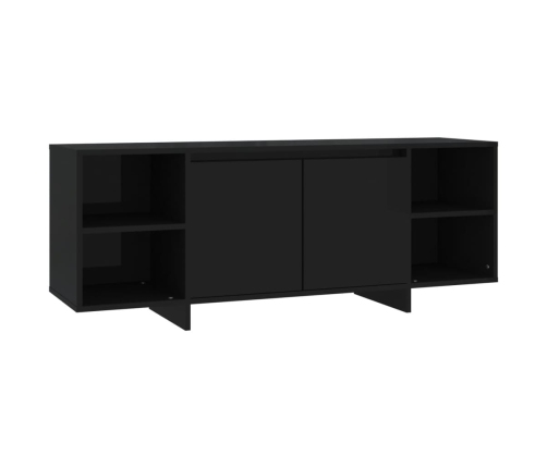 Mueble para TV madera contrachapada negro 130x35x50 cm