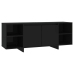 Mueble para TV madera contrachapada negro 130x35x50 cm