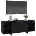 Mueble para TV madera contrachapada negro 130x35x50 cm