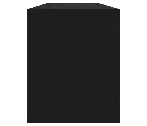 Mueble para TV madera contrachapada negro 130x35x50 cm