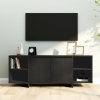 Mueble para TV madera contrachapada negro 130x35x50 cm