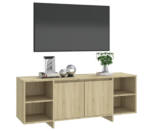 Mueble para TV madera contrachapada roble Sonoma 130x35x50 cm