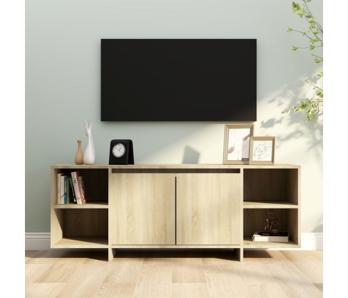 Mueble para TV madera contrachapada roble Sonoma 130x35x50 cm