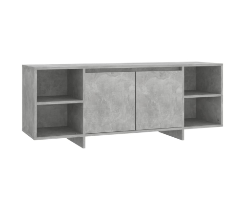 Mueble para TV madera contrachapada gris hormigón 130x35x50 cm