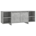 Mueble para TV madera contrachapada gris hormigón 130x35x50 cm