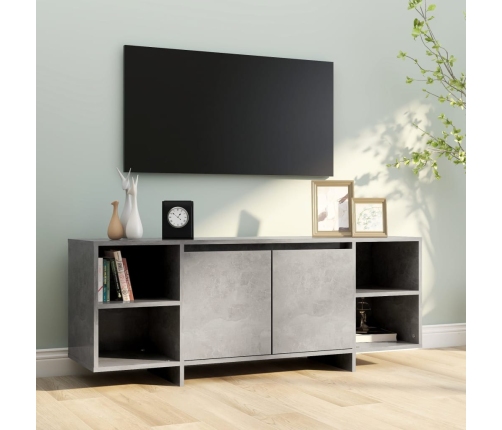 Mueble para TV madera contrachapada gris hormigón 130x35x50 cm