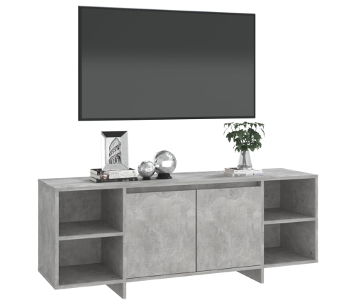 Mueble para TV madera contrachapada gris hormigón 130x35x50 cm