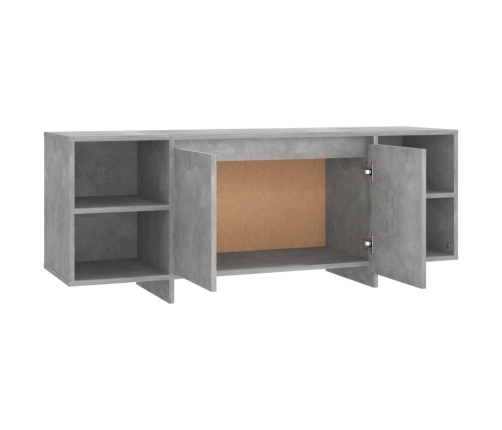 Mueble para TV madera contrachapada gris hormigón 130x35x50 cm