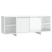 Mueble para TV madera contrachapada blanco brillo 130x35x50 cm