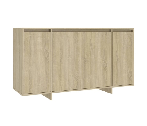 Aparador de madera contrachapada roble Sonoma 135x41x75 cm