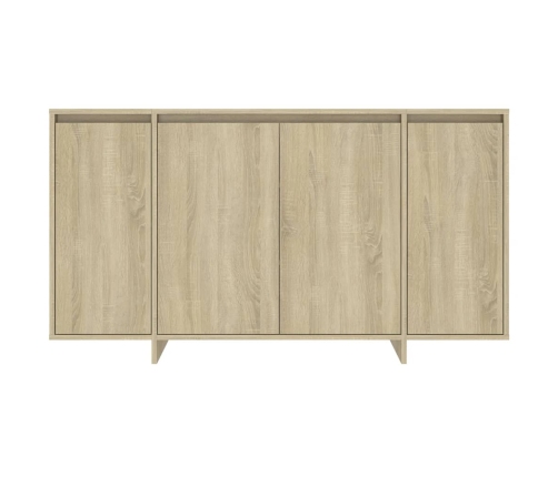 Aparador de madera contrachapada roble Sonoma 135x41x75 cm