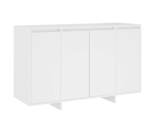 Aparador de madera contrachapada blanco 120x41x75 cm