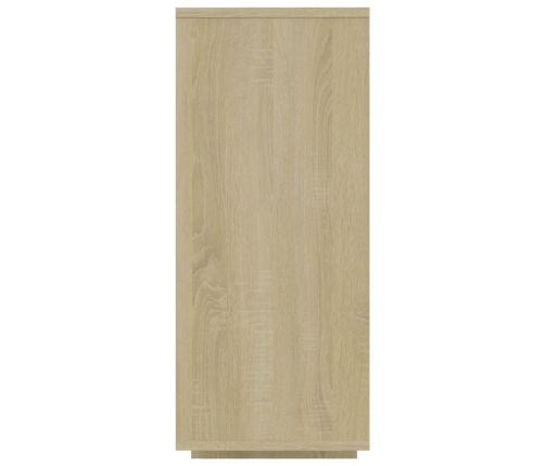 Aparador de madera contrachapada roble Sonoma 120x30x75 cm