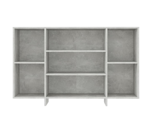 Aparador de madera contrachapada gris hormigón 120x30x75 cm