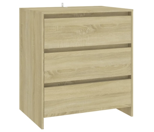 Aparador de madera contrachapada roble Sonoma 70x41x75 cm