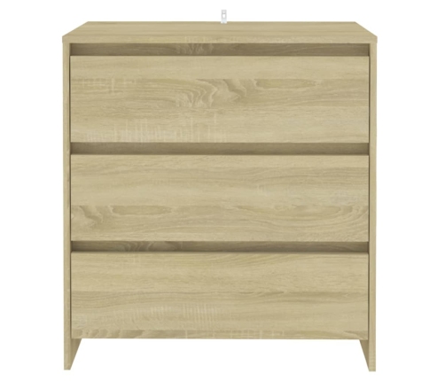 Aparador de madera contrachapada roble Sonoma 70x41x75 cm