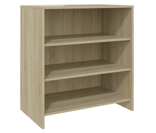 Aparador de madera contrachapada roble Sonoma 70x40,5x75 cm