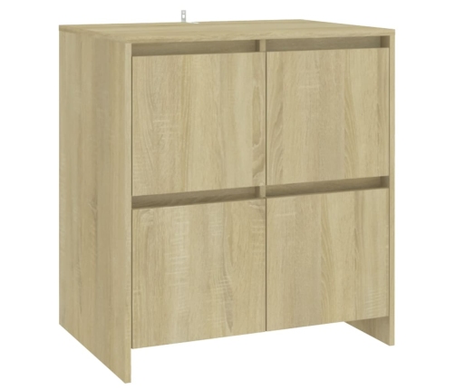 Aparador de madera contrachapada roble Sonoma 70x41x75 cm