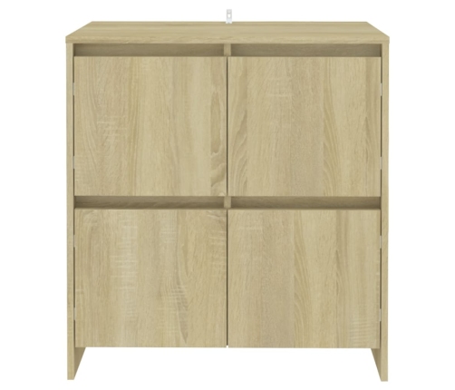 Aparador de madera contrachapada roble Sonoma 70x41x75 cm