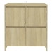 Aparador de madera contrachapada roble Sonoma 70x41x75 cm