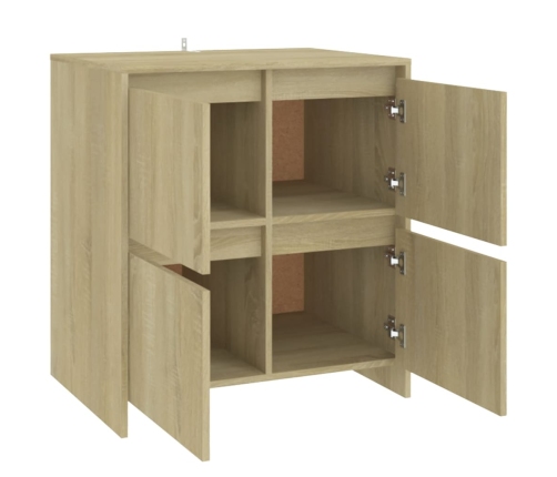 Aparador de madera contrachapada roble Sonoma 70x41x75 cm