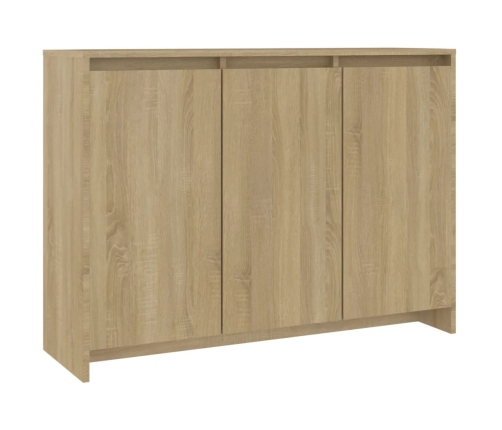 Aparador de madera contrachapada roble Sonoma 102x33x75 cm